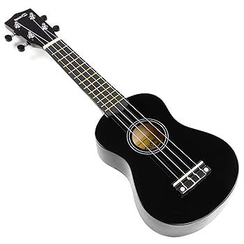 Amazon.com: RockJam, 4-String Ukulele, Right, Black, Soprano